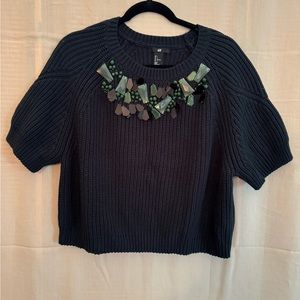 HM Beaded cropped sweater